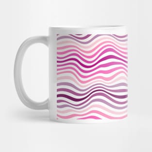 Pink Waves Stripes Mug